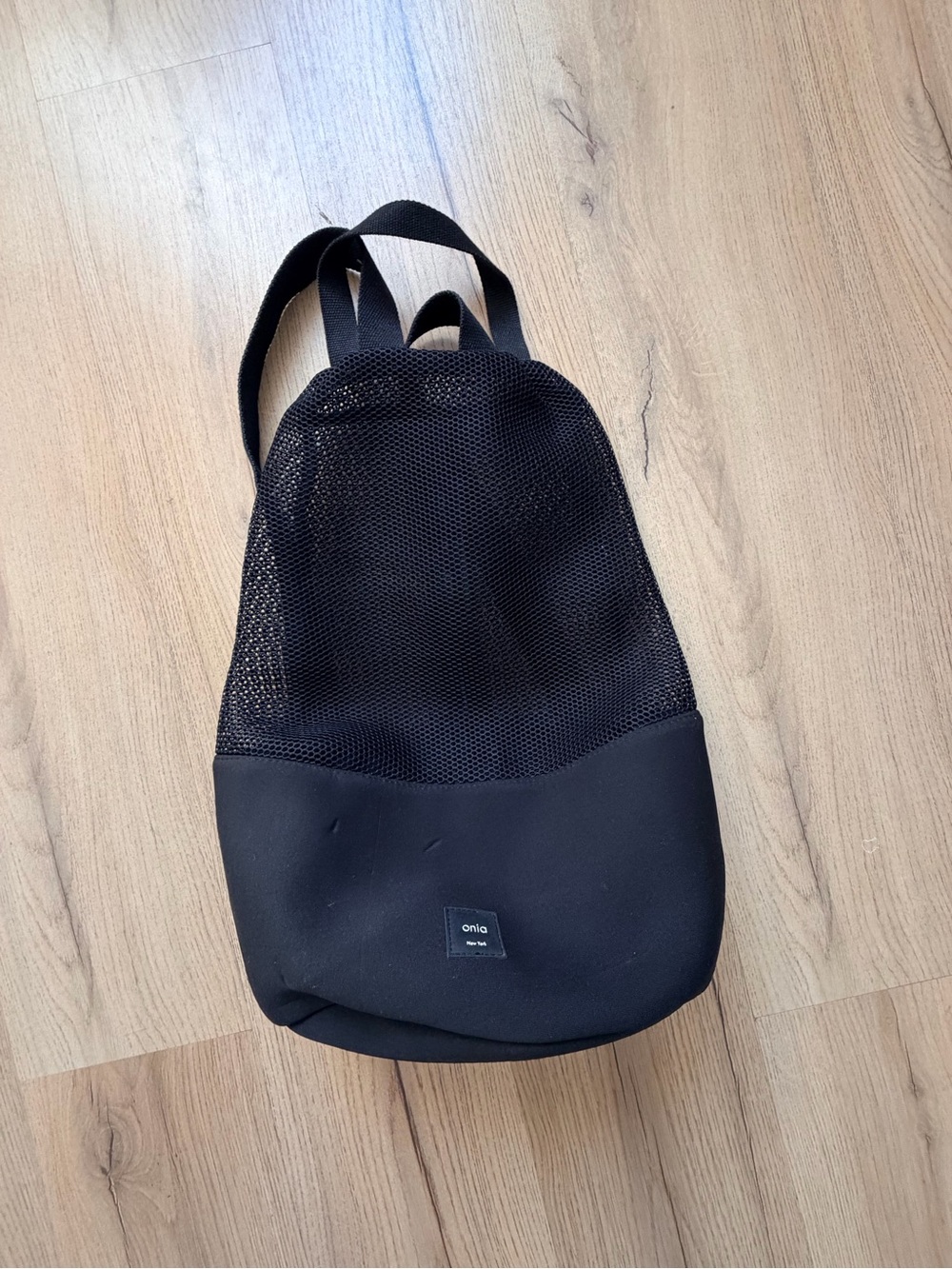 Onia Black Mesh & Neoprene Backpack